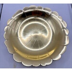 MCM Neocraft Everlast Metal Gold Anodized Aluminum Bowl Trinket Dish 10.25 in